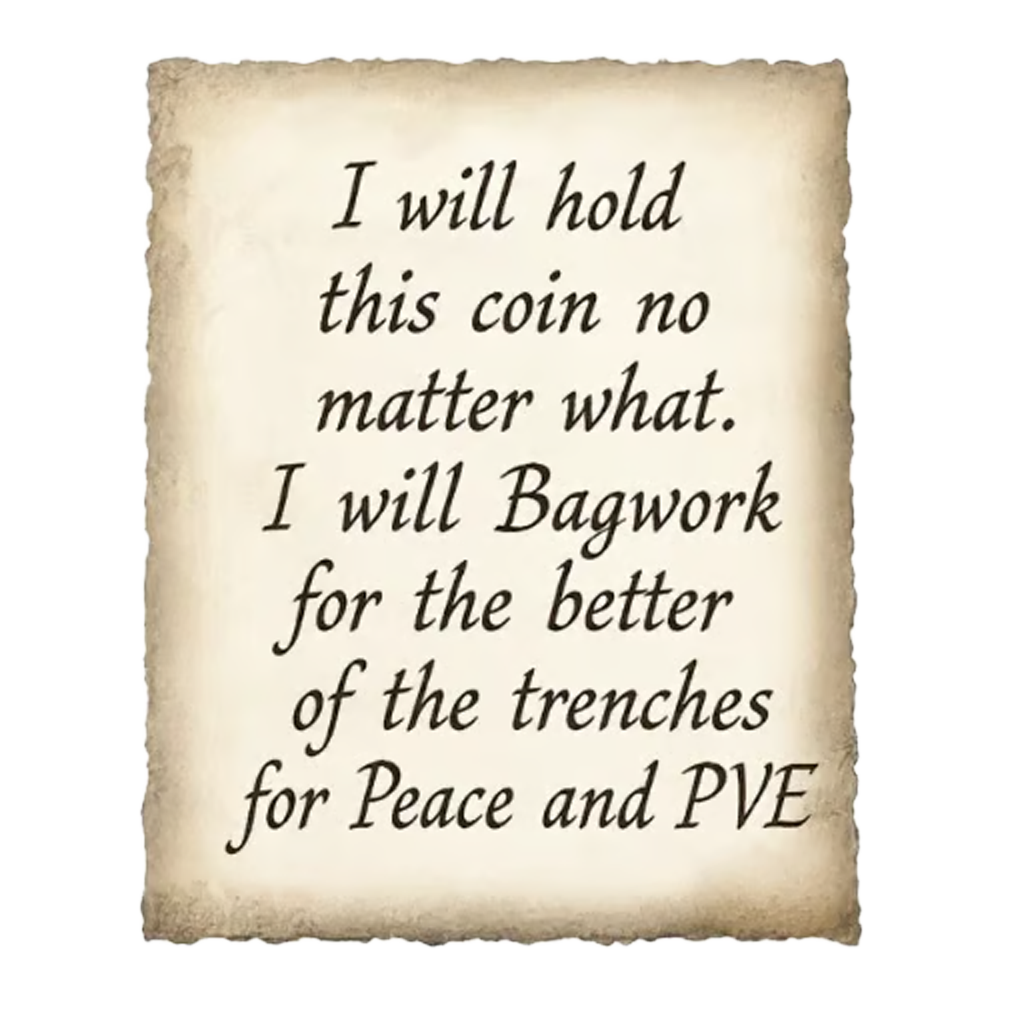 I will hold this coin no matter what.